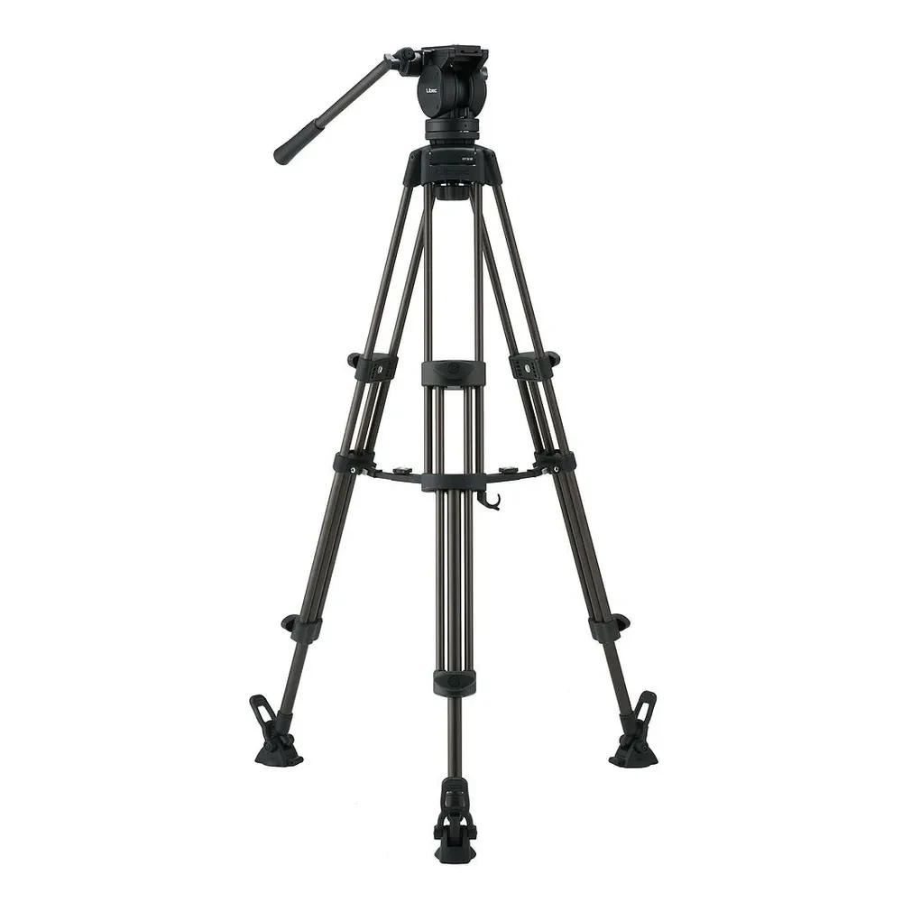 LIBEC LX7 video tripod with fluid head and mid-level spreader