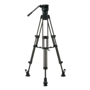 LIBEC LX7 video tripod with fluid head and mid-level spreader