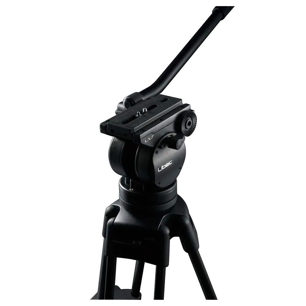 LIBEC LX7 video tripod with fluid head and mid-level spreader