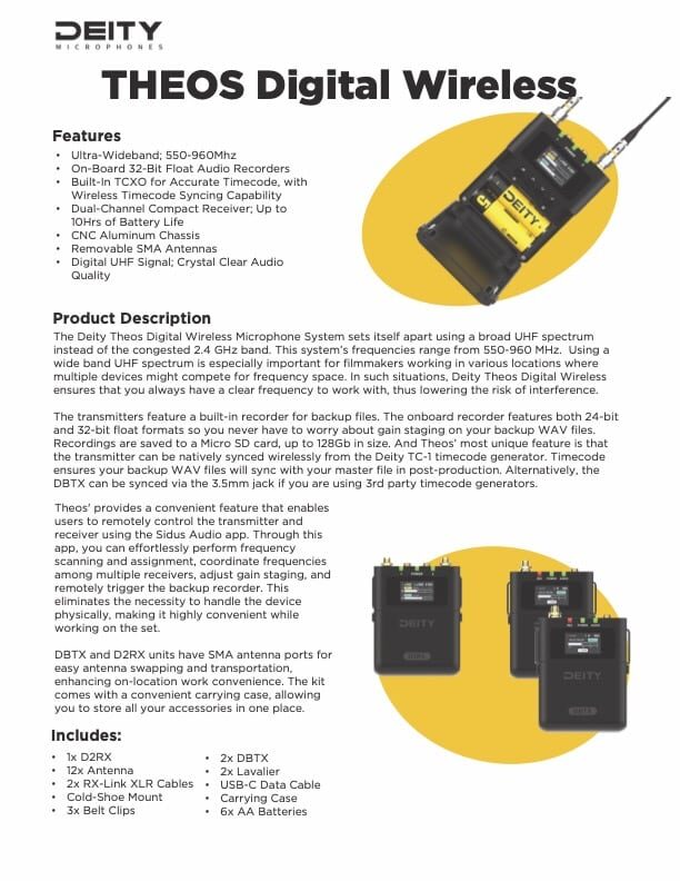 DEITY Theos Digital Wireless 2ch Kit