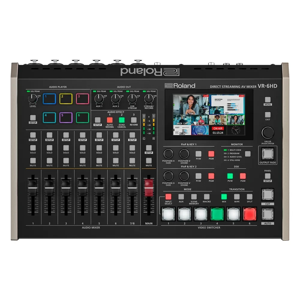 ROLAND VR-6HD Ultra-compact audio/video mixer with direct streaming encoders