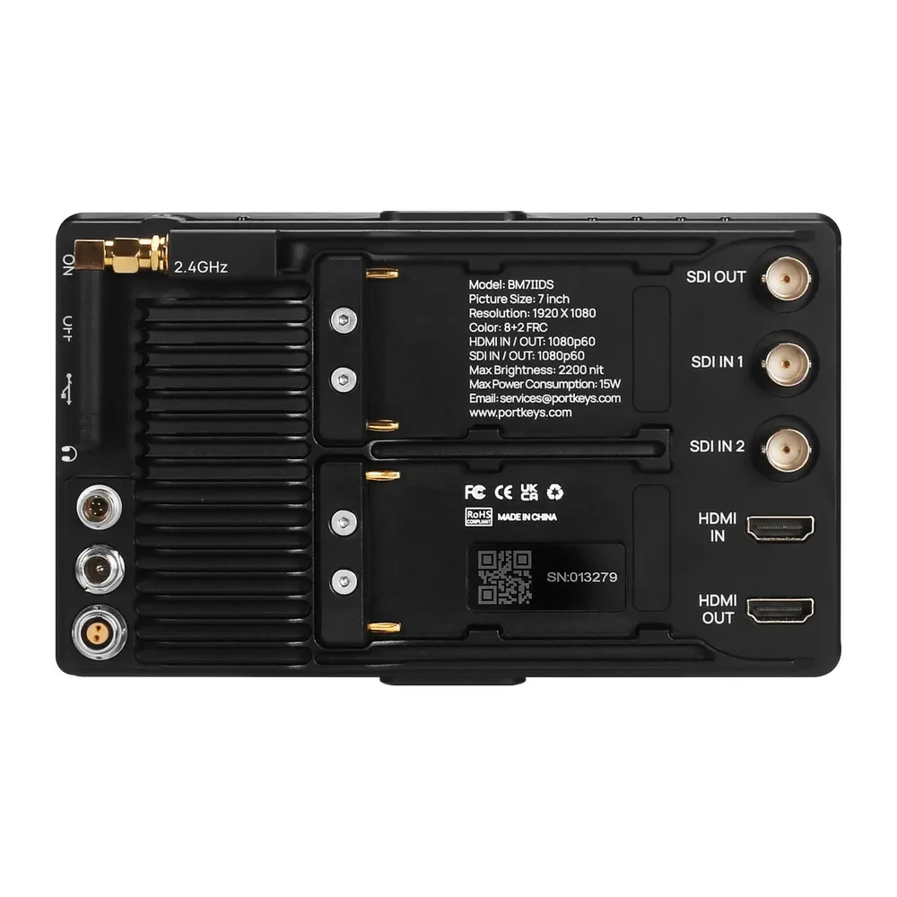 7" PORTKEYS BM7 II DS 2200 nits Wireless Camera Control Monitor