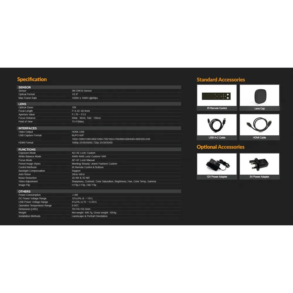 AVMATRIX Eagle T10 Autofocus Live Stream Camera