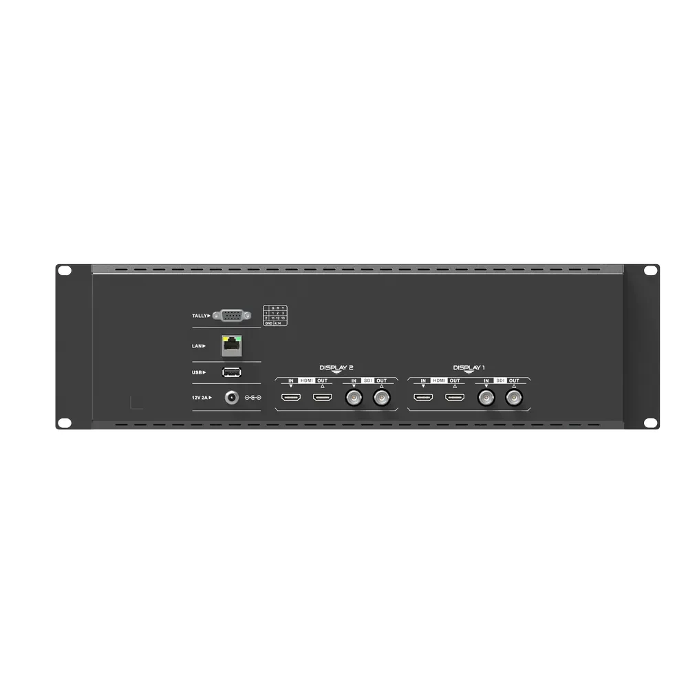 7" LILLIPUT RM-7029S dual 3RU rackmount monitor with 3G-SDI /HDMI 2.0