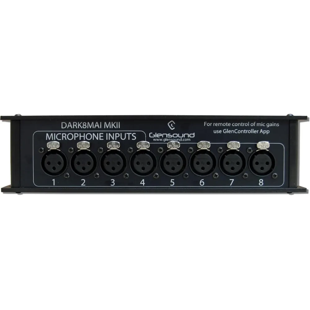 GLENSOUND DARK8MAI MKII 8 input mic amp for Dante/ AES67
