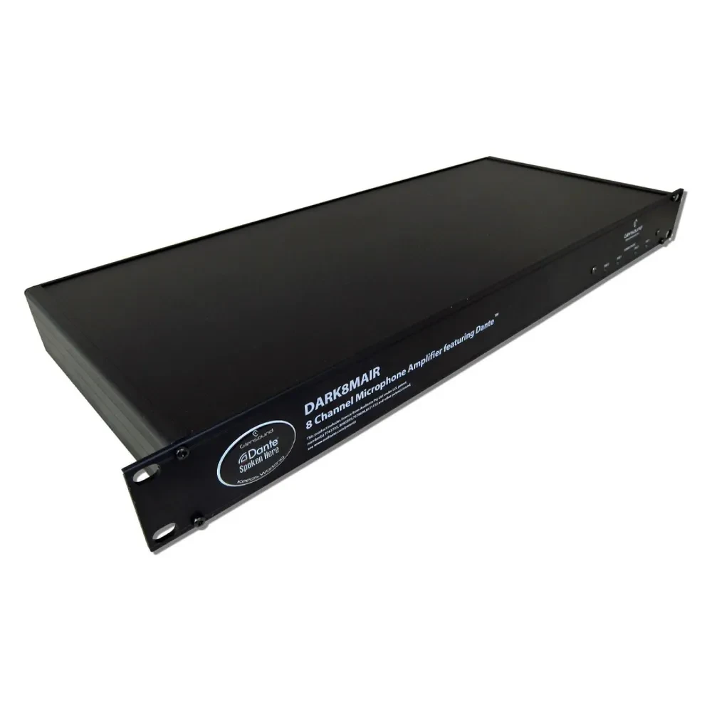 GLENSOUND DARK8MAIR 8 channel Dante/ AES67 microphone amplifier