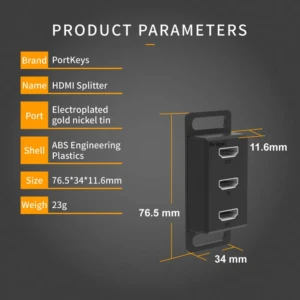 PORTKEYS HDV1 HDMI splitter (1 in 2 out)