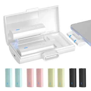 LENSGO 518C wireless dual lavalier USB-C microphone with 5 colors