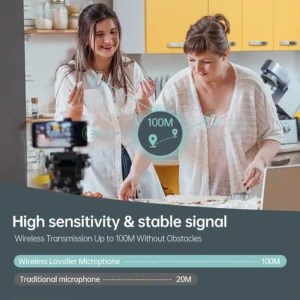 LENSGO 518C wireless dual lavalier USB-C microphone with 5 colors