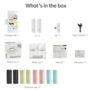 LENSGO 518C wireless dual lavalier USB-C microphone with 5 colors