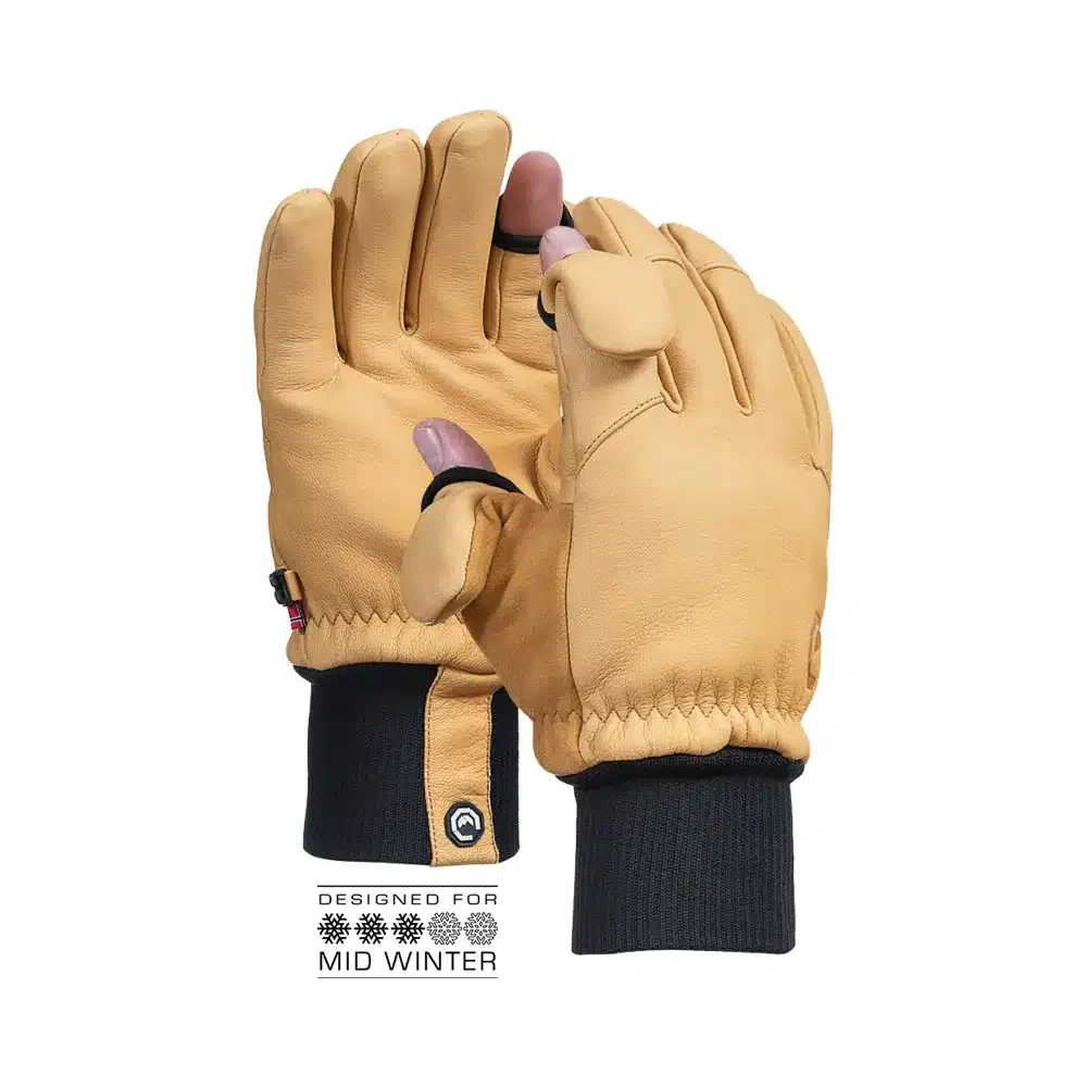 VALLERRET Hatchet Leather Photography Gloves Natural