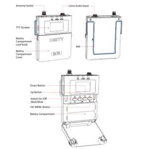 DEITY Theos DLTX Phantom Power Body Pack Transmitter