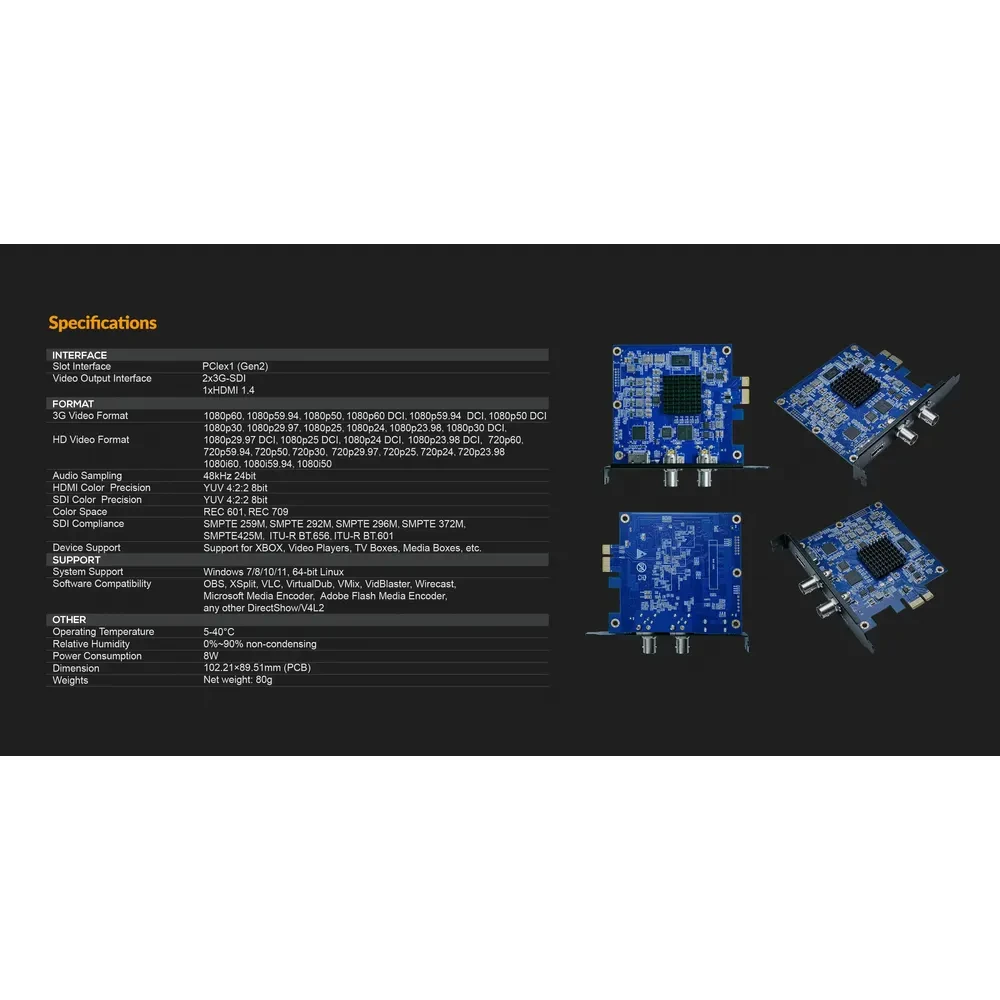AVMATRIX VP30 3-ch SDI/HDMI PCIE Playback Card