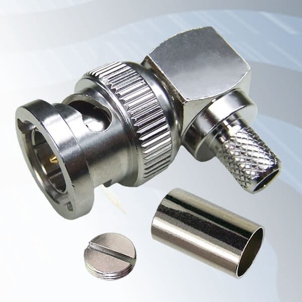 Gigatronix BNC HDTV 12G SDI pistik nurgaga