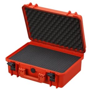 PANARO MAX430S waterproof case, orange, cubed foam