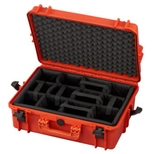 PANARO MAX505CAM waterproof case, orange, padded dividers