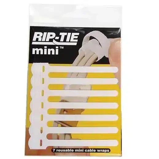 1/4" x 3.5" RIP-TIE Mini, 7-pack, WHITE