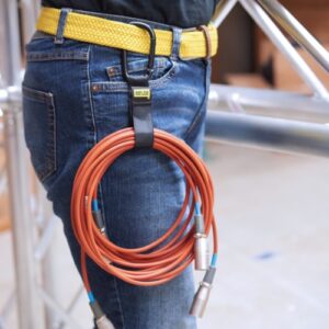 1" x 9" RIP-TIE CableCarrier with Black Carabiner, 2 Pack, BLUE