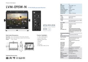 9" TVLOGIC LVM-095W-N FHD 3G LCD monitor