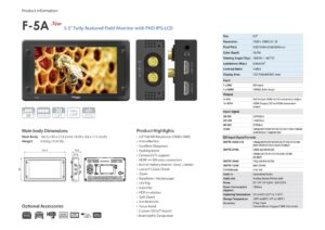 5.5" TVLOGIC F-5A FHD LCD viewfinder monitor SDI/HDMI