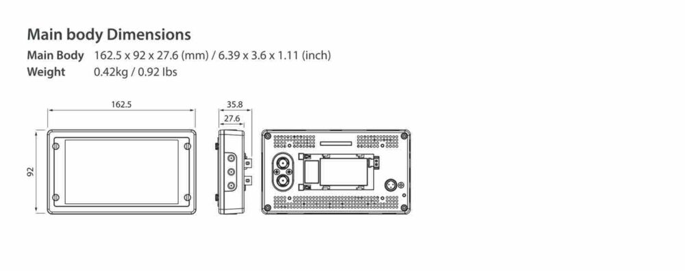 5.5" TVLOGIC F-5A FHD LCD viewfinder monitor SDI/HDMI
