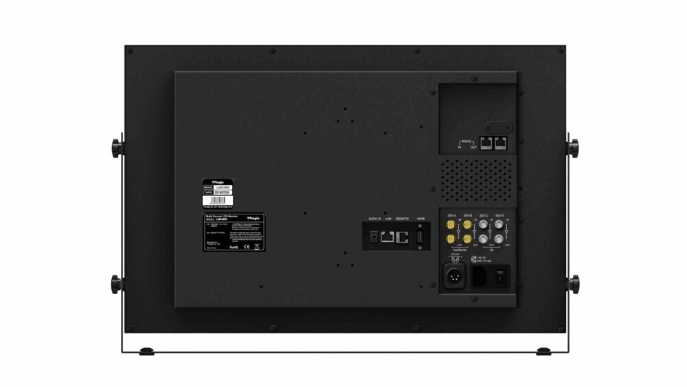 24" TVLOGIC LUM-242H DCI-UHD monitor, 10 bit IPS LCD, 12-bit processing, 12G-SDI/HDMI