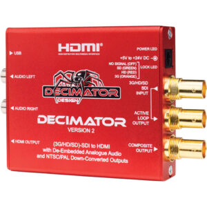 DECIMATOR 2 SDI to HDMI with de-embedded analogue audio