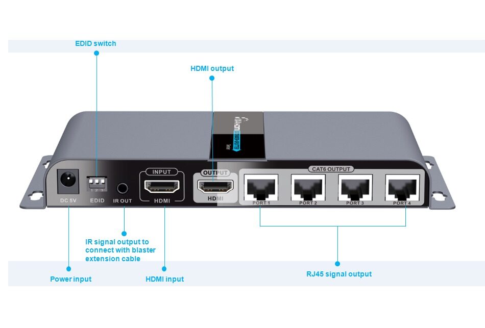 LENKENG LKV714PRO 1x4 HDMI extender splitter