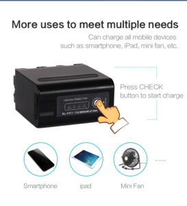 Sony NP-F seeria asendusaku ROLUX YC-F971, 6600mAh, USB in/out