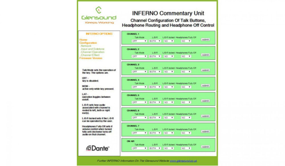 GLENSOUND Inferno Dante single commentator's box