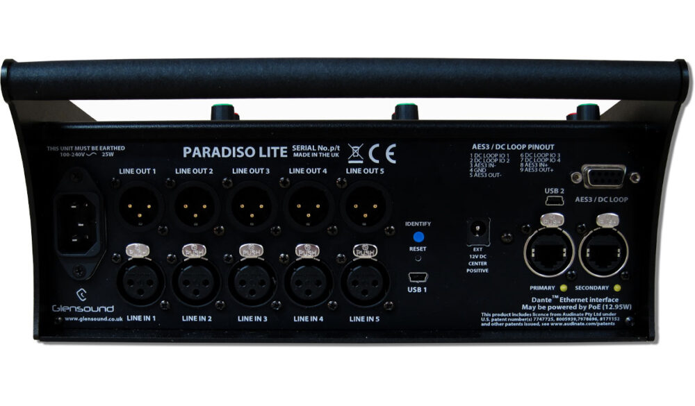 GLENSOUND Paradiso Lite Dante AES67 commentators box