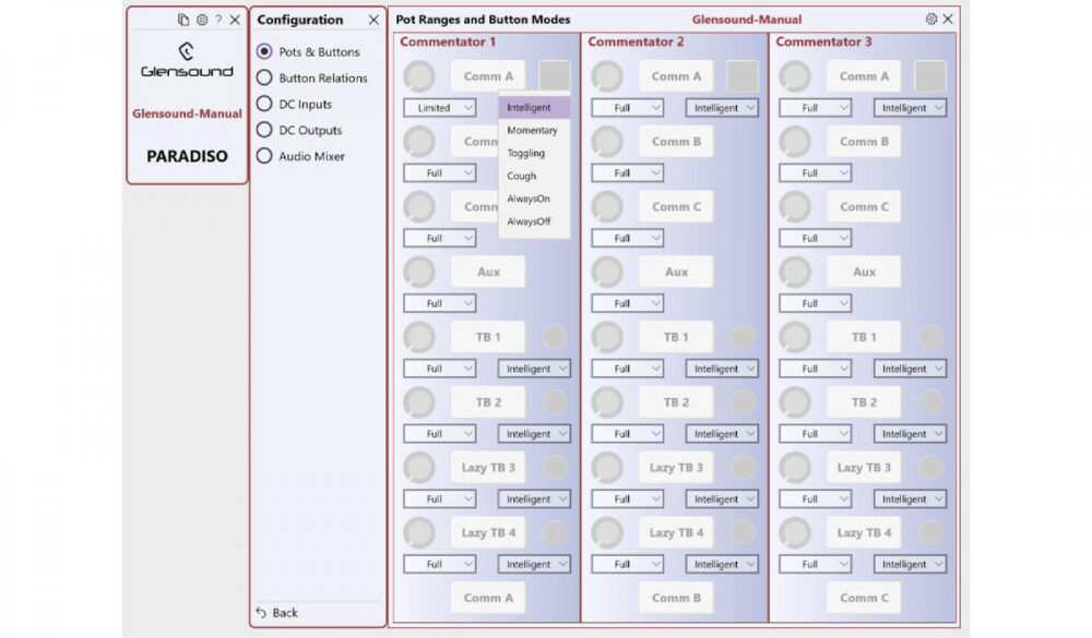 GLENSOUND Paradiso Lite Dante AES67 kommentaatoripult