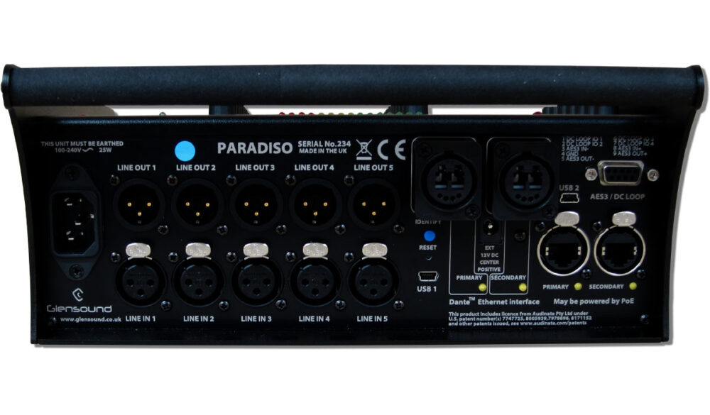 GLENSOUND Paradiso Dante AES67 commentators box