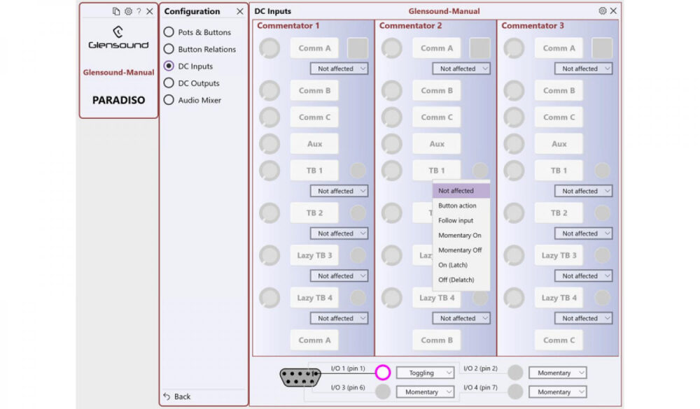 GLENSOUND Paradiso Dante AES67 kommentaatoripult
