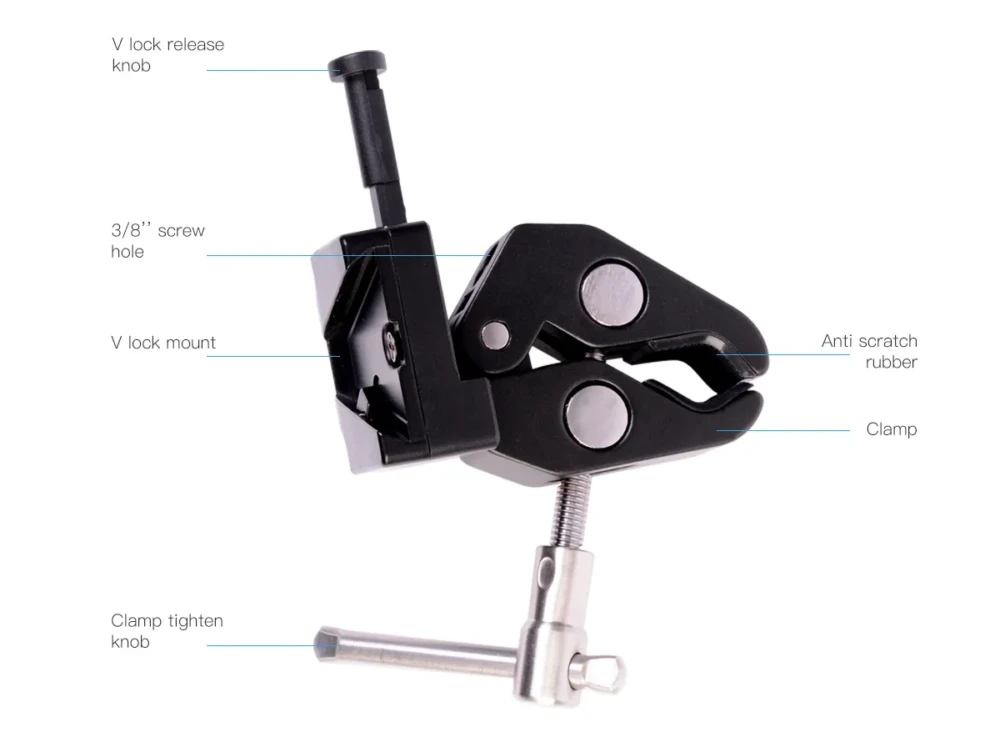 V-mount battery clamp