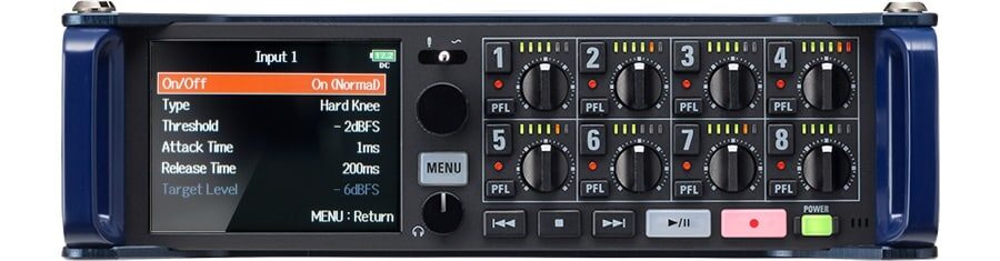 ZOOM F8n MultiTrack helisalvesti