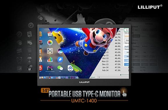 14" LILLIPUT UMTC-1400 monitor, USB-C, HDMI