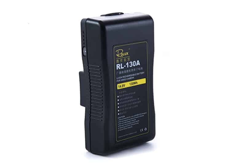 ROLUX RL-130A põrutuskindel aku, Gold-mount, 130Wh