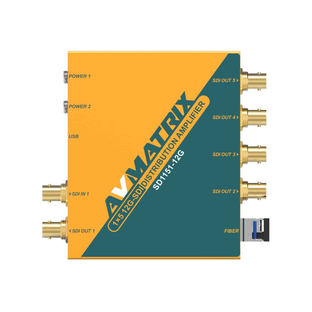 AVMATRIX SD1151-12G 1×5 12G-SDI reclocking distribution amplifier