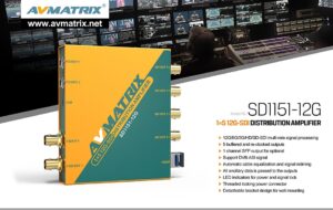 AVMATRIX SD1151-12G 1×5 12G-SDI reclocking distribution amplifier