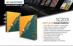 AVMATRIX SC2031 HDMI & AV to 3G-SDI scaling converter