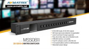 AVMATRIX MSS0811 1RU 8×8 3G-SDI matrix switcher
