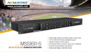 AVMATRIX MSS1611-S 16×16 seamless SDI matrix switcher