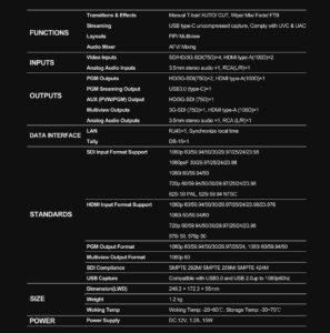 AVMATRIX VS0601U mini 6ch SDI/HDMI multi-format streaming video switcher