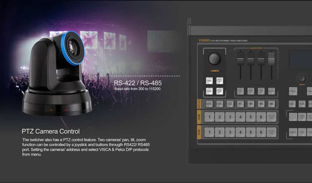 AVMATRIX VS0605U standalone 6ch multi-format streaming video switcher