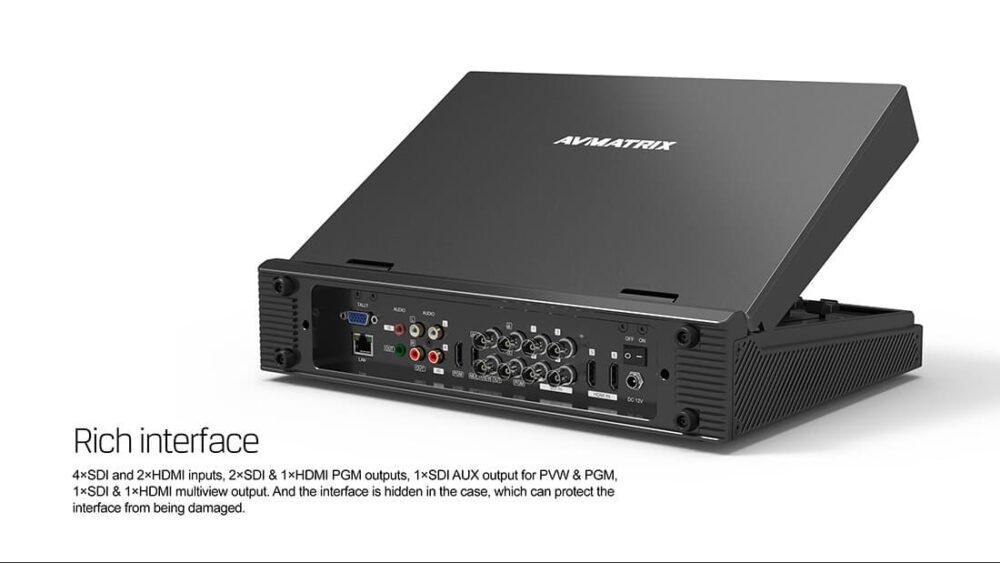 AVMATRIX PVS0613U portable 6ch SDI/HDMI multi-format streaming video switcher