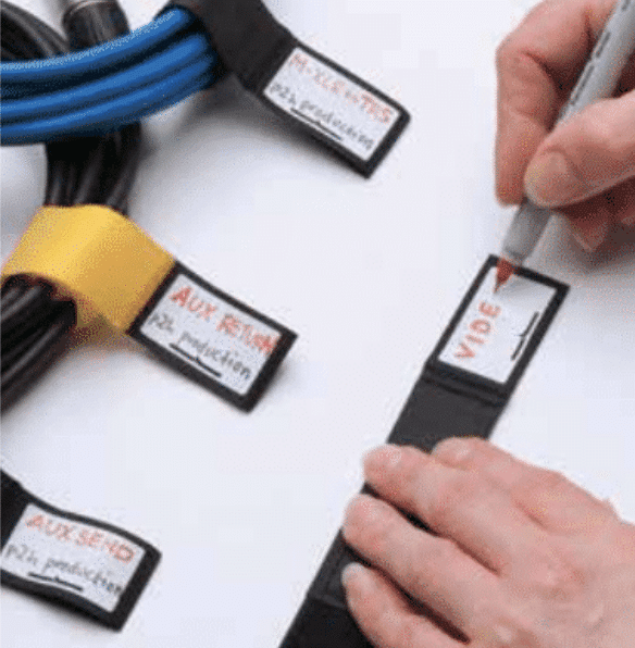 1" x 14.5" RIP-TIE Rip-Lock CableWrap with Write-On Pull Tab, 10 Pack, BLACK