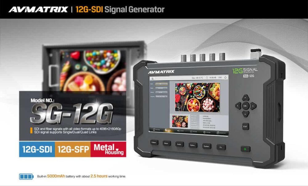 AVMATRIX 12G-SDI 4K HDMI signal generator