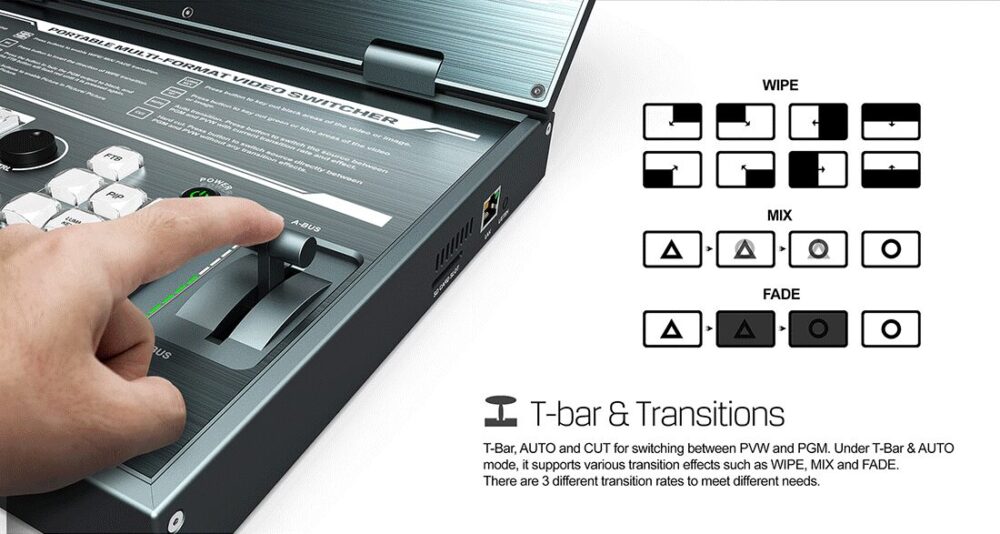 AVMATRIX PVS0615U multi-format 6 channel streaming video switcher