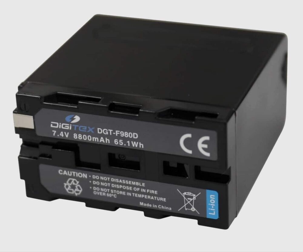 Sony NP-F seeria asendusaku Digitex DGT-F980D, 8800mAh, USB/DC